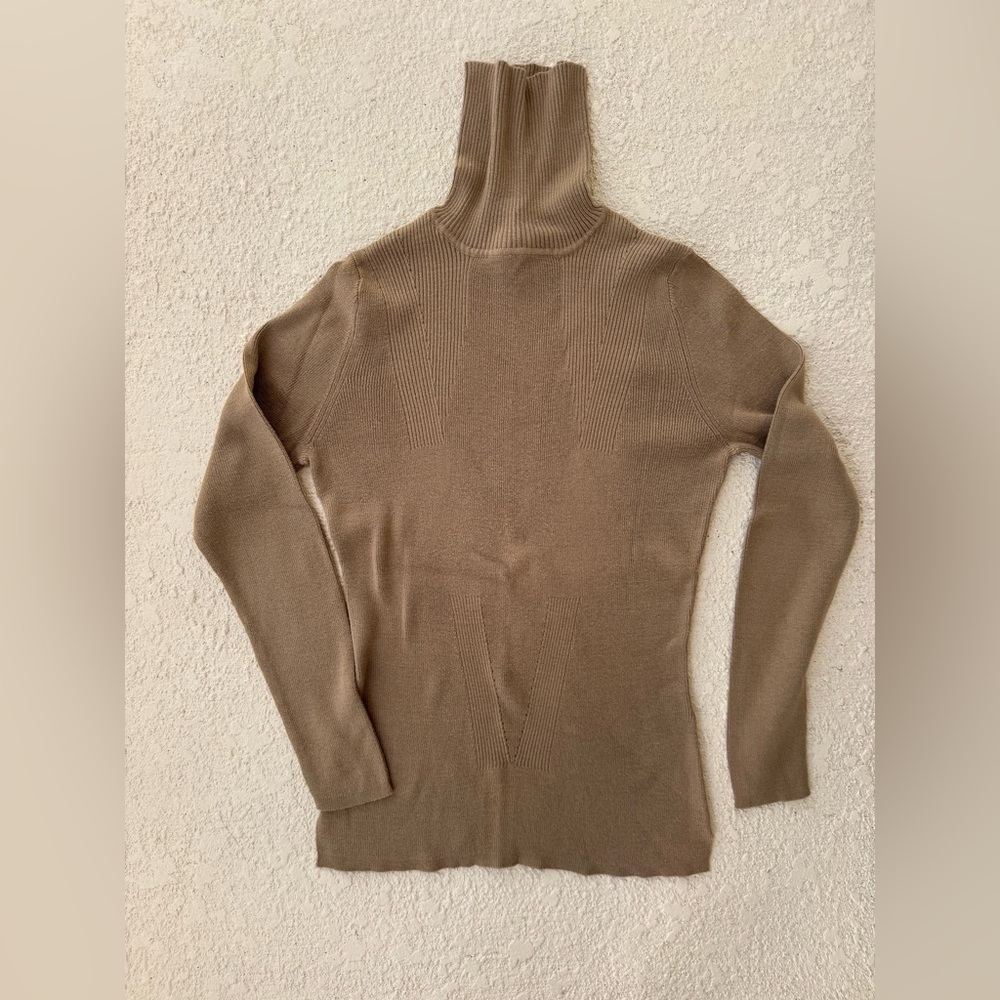 CLEARANCE:  CONRAD C Women's Tan Turtleneck Sweater